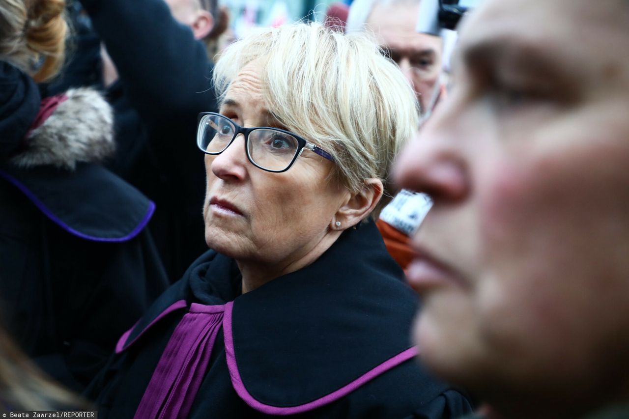 Sędzia Beata Morawiec podczas marszu tysiąca tóg (zdj. arch.)