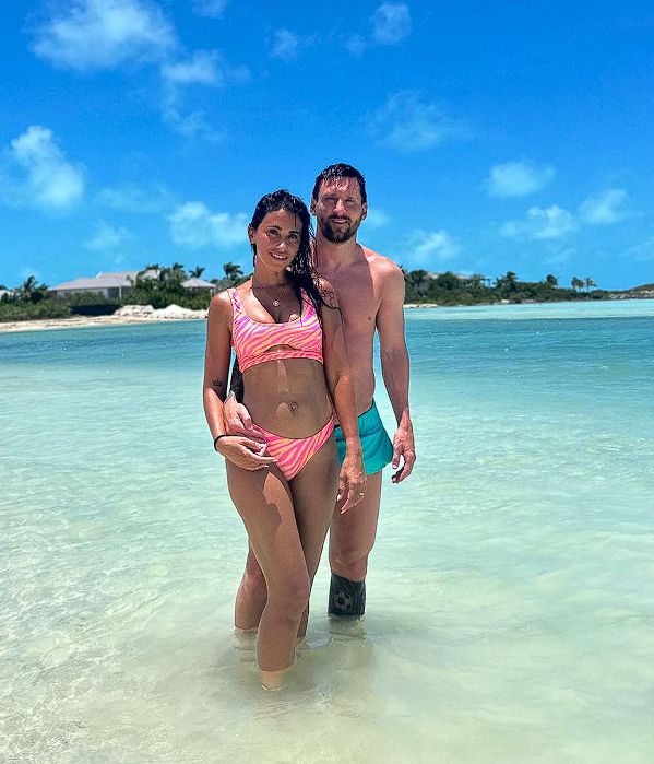 Leo Messi na wakacjach z żoną