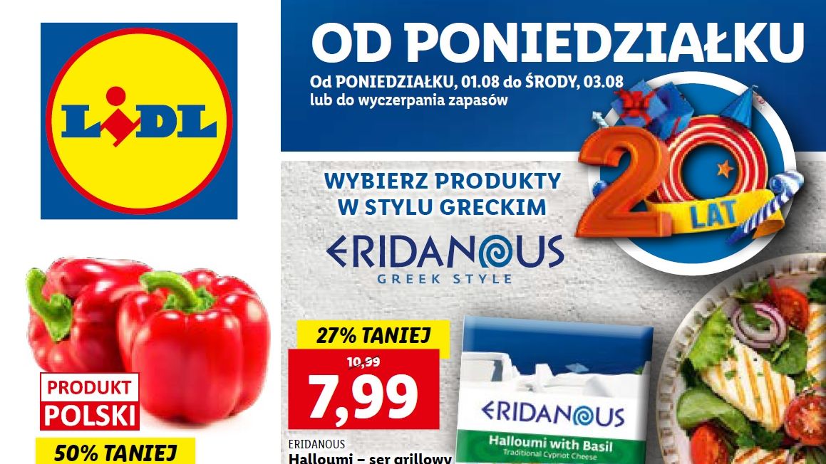 Lidl gazetka od 1.08 22 - poniedziałku 1 sierpnia