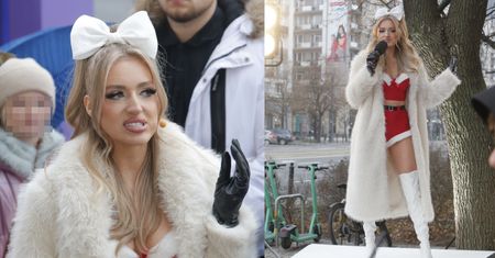 "Śnieżynka" Caroline Derpienski nawiedza róg Hożej i Marszałkowskiej i próbuje wymigać się od pytań o bycie SINGIELKĄ