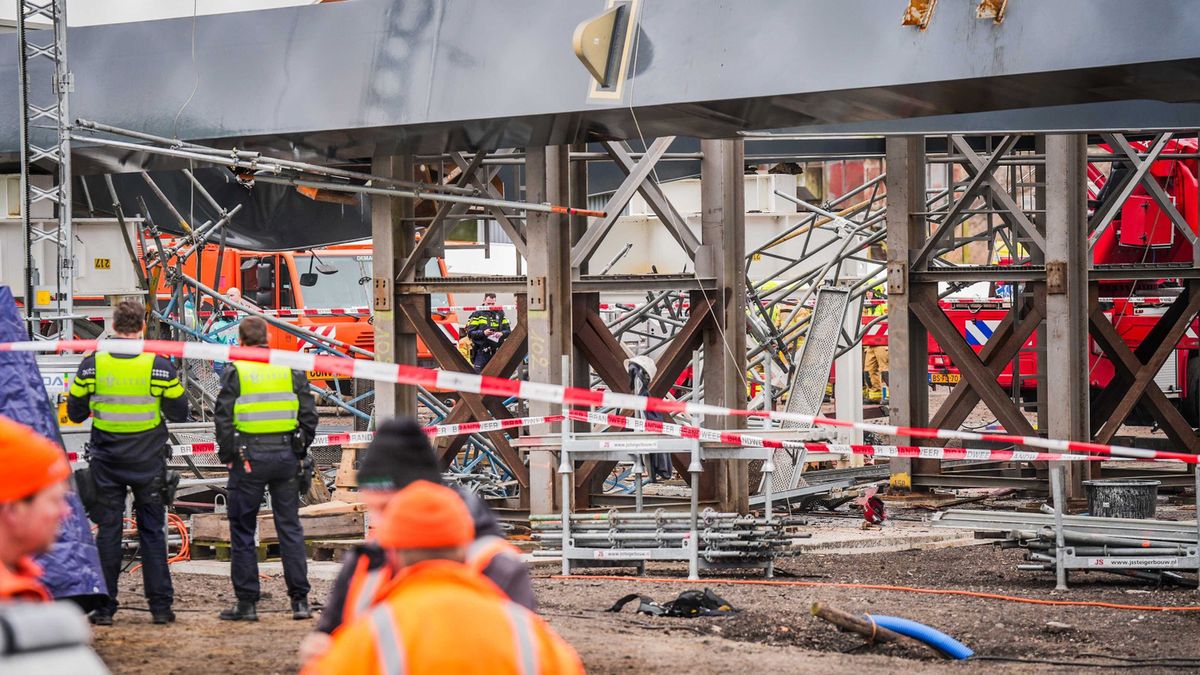 Wypadek na budowie mostu w Holandii