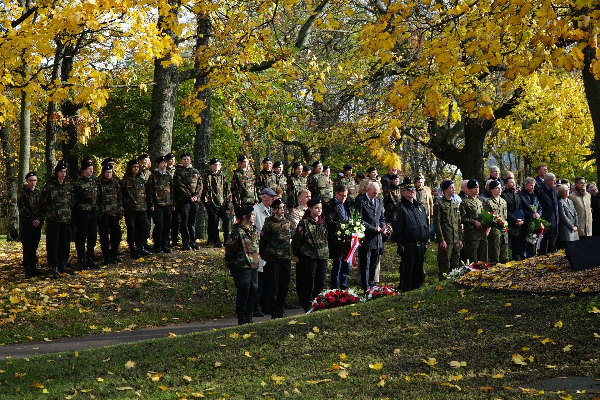 Uroczystość przy Pomniku Wypędzonych Wielkopolan