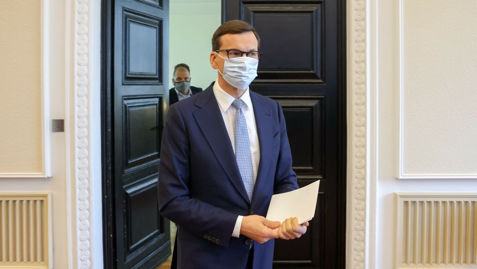 Konferencja prasowa premiera po spotkaniu z samorz?dowcami26.10.2021 Warszawa Konferencja Mateusza Morawieckiego  fot Jacek Dominski/REPORTER
n/z: Mateusz MorawieckiJacek Dominski/REPORTER