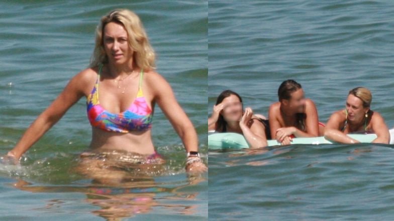 Anna Kalczyńska na plaży