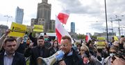 Protest przedsiębiorców w Warszawie. Paweł Tanajno wśród demonstrantów