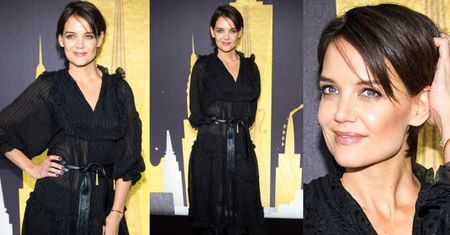 Szczęśliwa Katie Holmes pozuje na czerwonym dywanie. Piękna? (ZDJĘCIA)