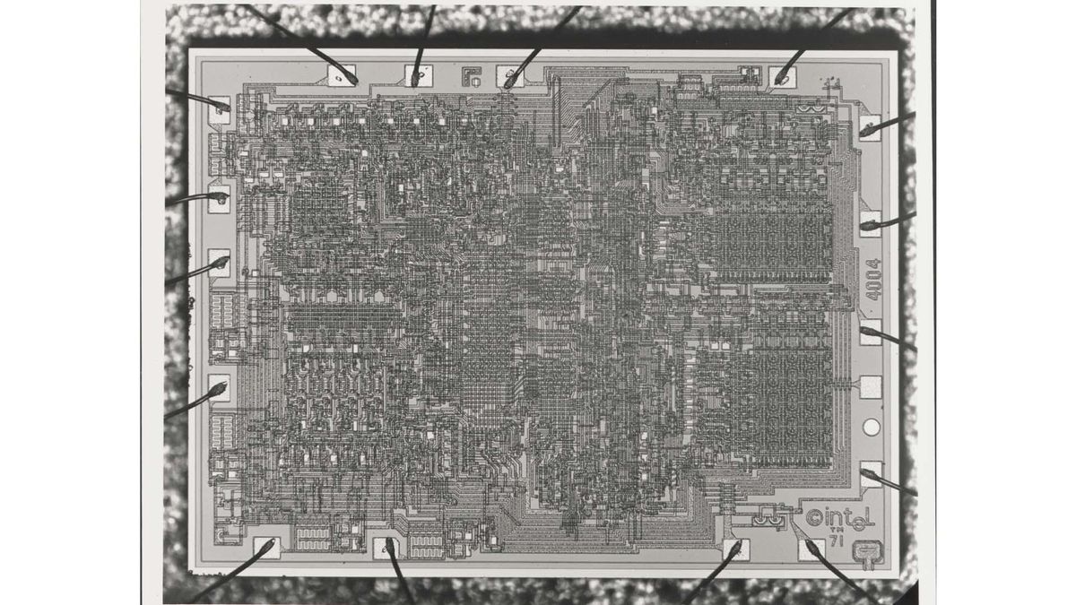 Schemat układu Intel 4004