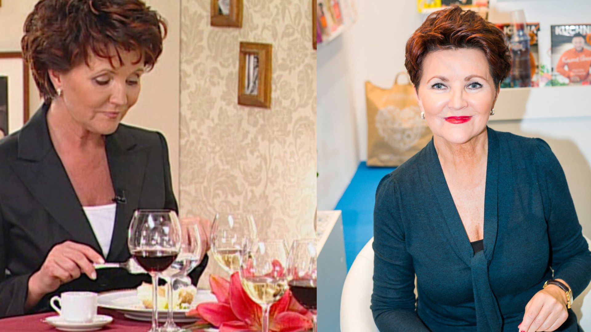 Jolanta Kwaśniewska uczy jeść ptysia