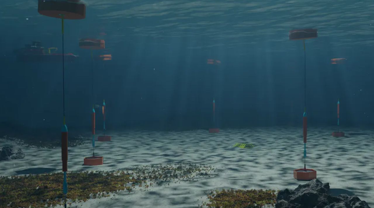 This power plant generates energy from ocean waves.