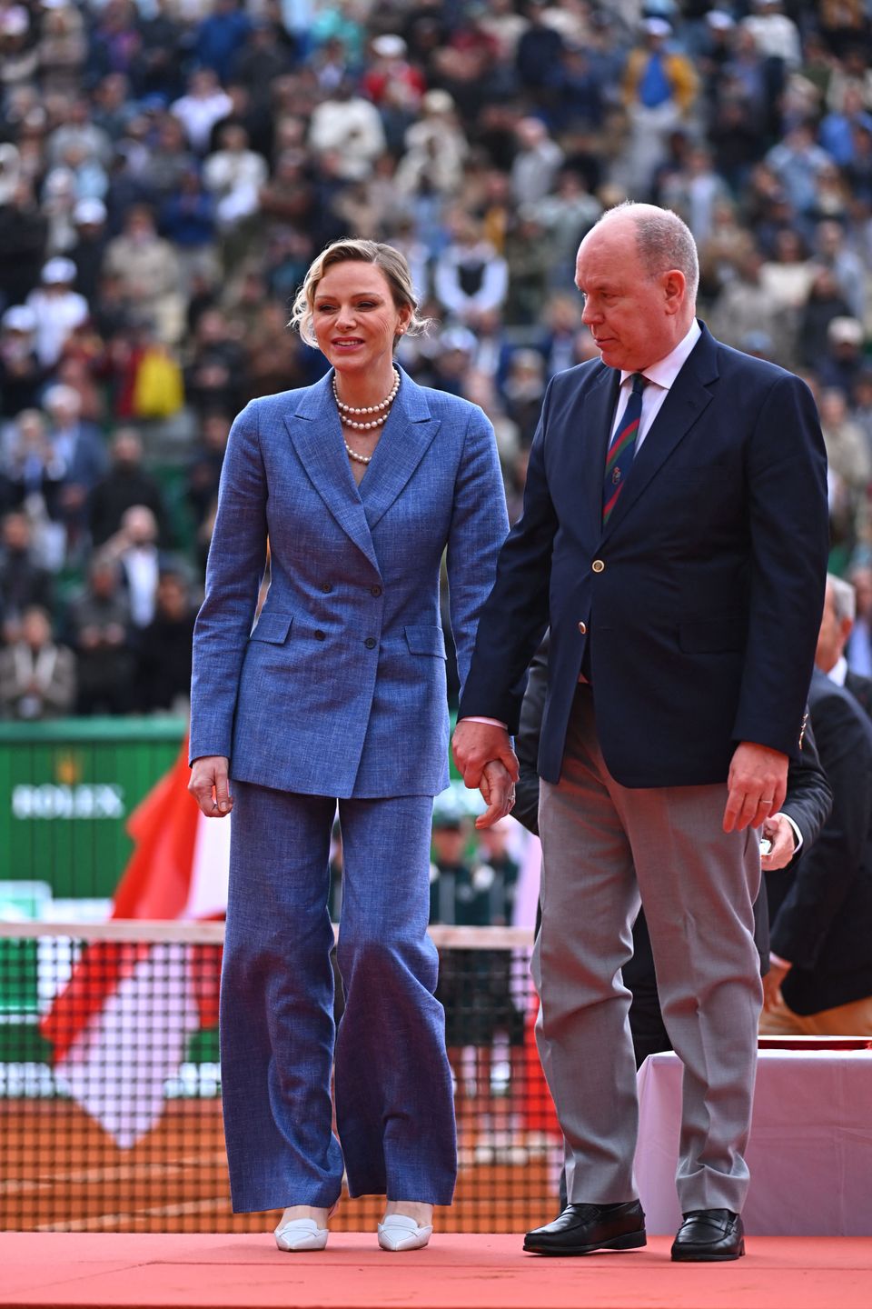 Książę Albert i księżna Charlene na finale turnieju w Monako