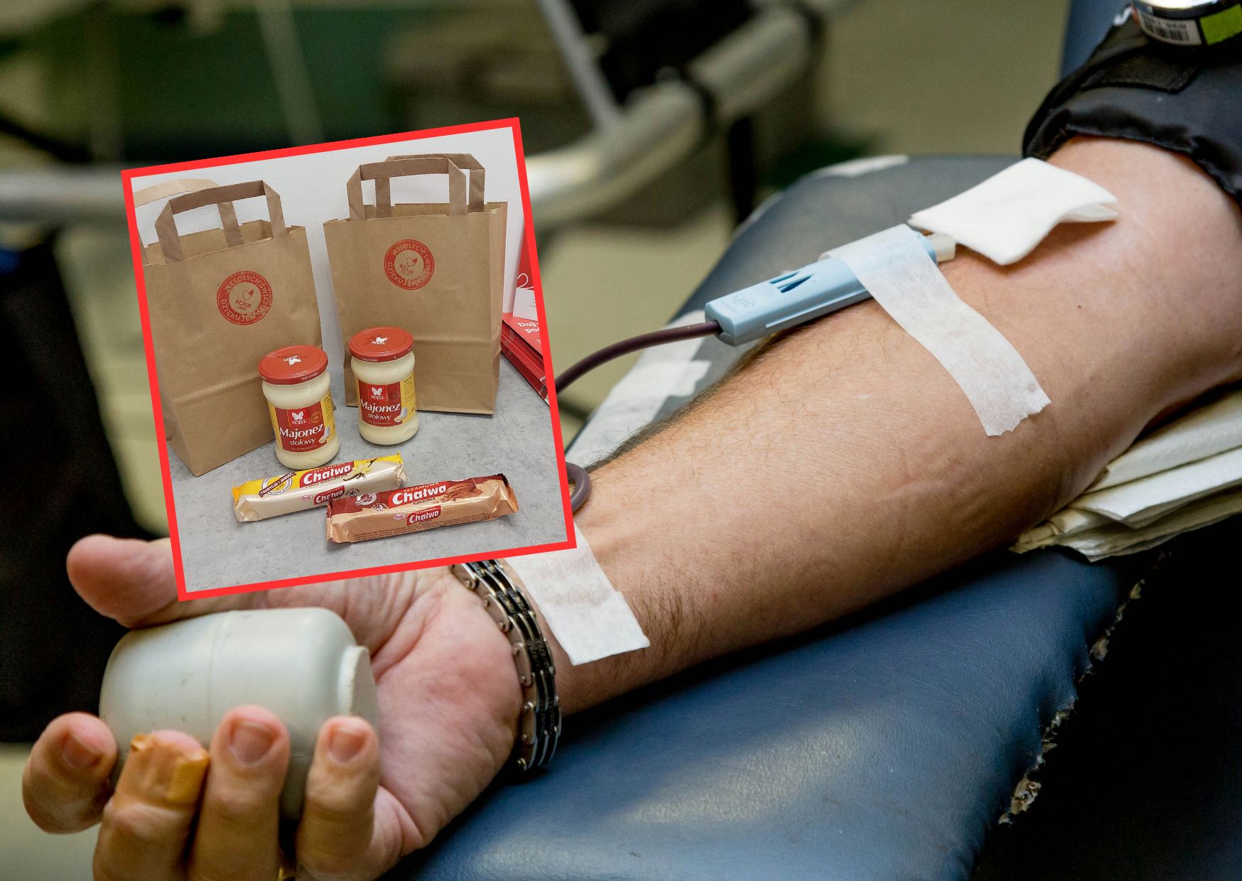 To nie żart. Majonez i chałwa zamiast czekolady dla honorowych dawców krwi