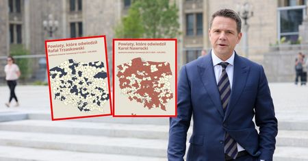 Te mapy mówią wszystko. Trzaskowski rzadziej ruszał w Polskę