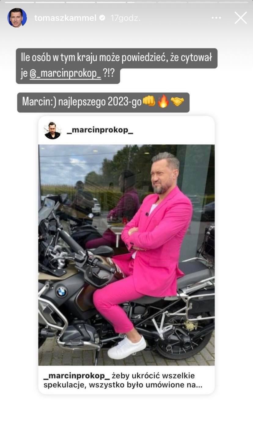 Tomasz Kammel odpowiedział na prześmiewcze zaczepki Marcina Prokopa