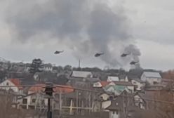 Wojskowe helikoptery nad Kijowem. Ofensywa wojsk Rosji na Ukrainie