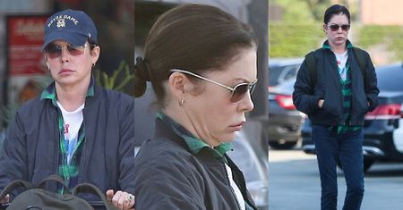 Zmizerniała i zapomniana Lara Flynn Boyle pcha smutno wózek z zakupami (ZDJĘCIA)