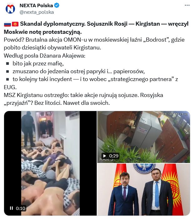 Brutalna akcja w Moskwie