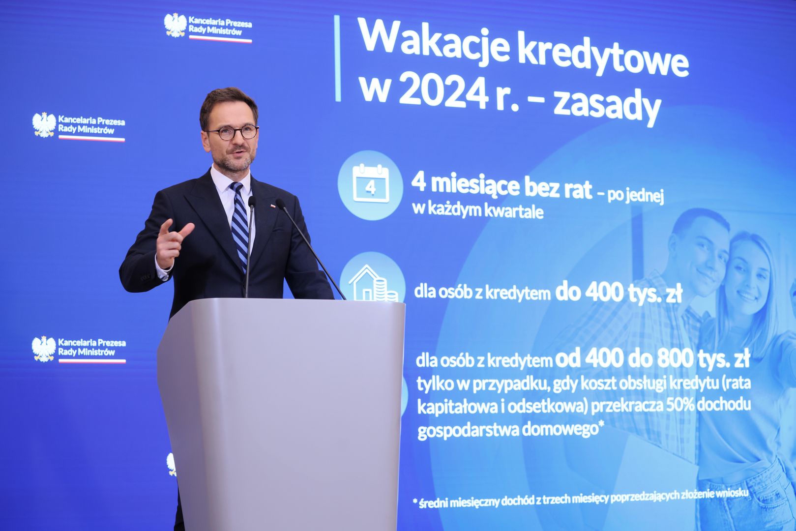 Warszawa, 24.10.2023. Minister rozwoju i technologii Waldemar Buda na konferencji prasowej po posiedzeniu rządu w Warszawie, 24 bm. (aldg) PAP/Leszek Szymański