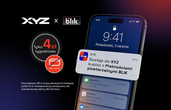 XYZ uruchamia tygodniową subskrypcję. Płatności także przez Blik