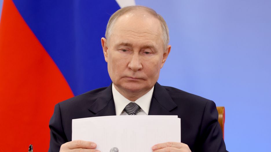 Russian President Vladimir Putin Attends Supreme Eurasian Economic Council Meeting
IGORA, RUSSIA - DECEMBER 26: (RUSSIA OUT) Russian President Vladimir Putin holds his papers during the Supreme Eurasian Economic Council Meeting, December 26, 2024 in Igora ski resort, north of Saint Petersburg, Russia. Leaders of Armenia, Russia, Belarus, Kazakhstan, Kyrgyzstan, Tajikistan gathered for an annual economic summit of post-Soviet states. (Photo by Contributor/Getty Images)
Contributor