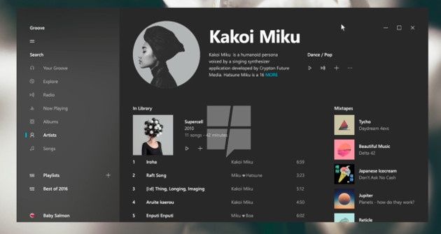 Windows 10 Project Neon Groove
