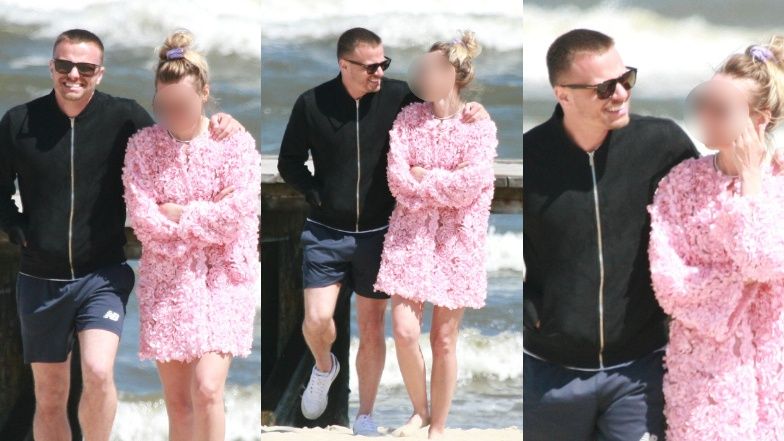 Marcin Hakiel wypoczywa na plaży w Sopocie z ukochaną