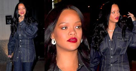 Zrelaksowana Rihanna przywraca modę na "podwójny dżins"