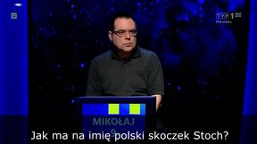 Konsternacja w TVP. Uczestnik teleturnieju nie znał imienia Stocha (wideo)