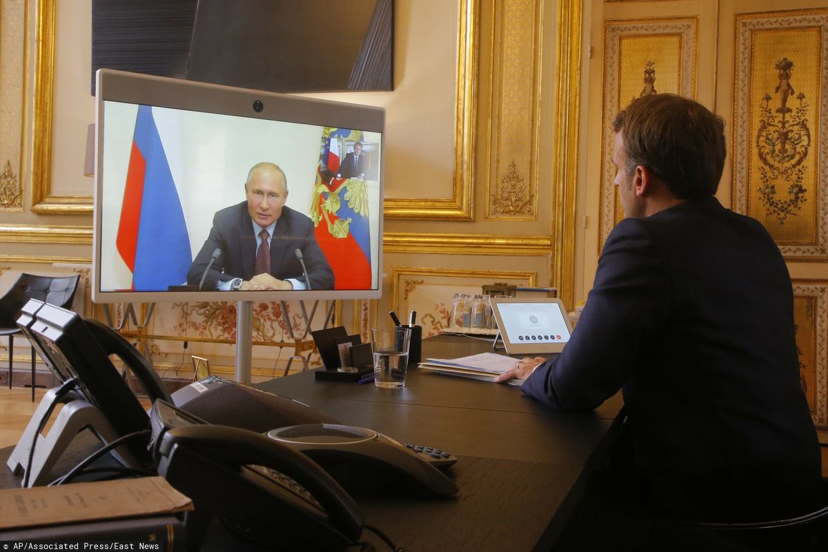 Macron po rozmowie z Putinem. Zdjęcie archiwalne 