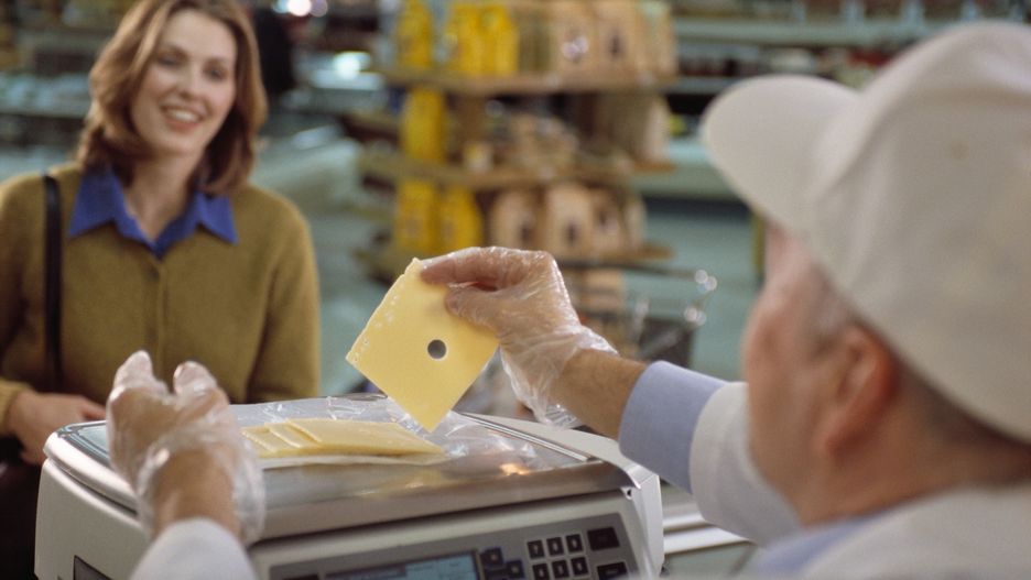 Grocer Placing Cheese on Scale
Chuck Savage
men:CB2, enjoyment:CB1, two people:CB2, fresh:CB2, holding:CB2, assistance:CB2, groceries:CB2, women:CB2, Caucasian ethnicity:CB2, grocer:CB2, customer:CB2, scale:CB2, weighing:CB2, service:CB2, shopping:CB2, indoors:CB2, middle-aged:CB2, swiss cheese:CB2, supermarket:CB2