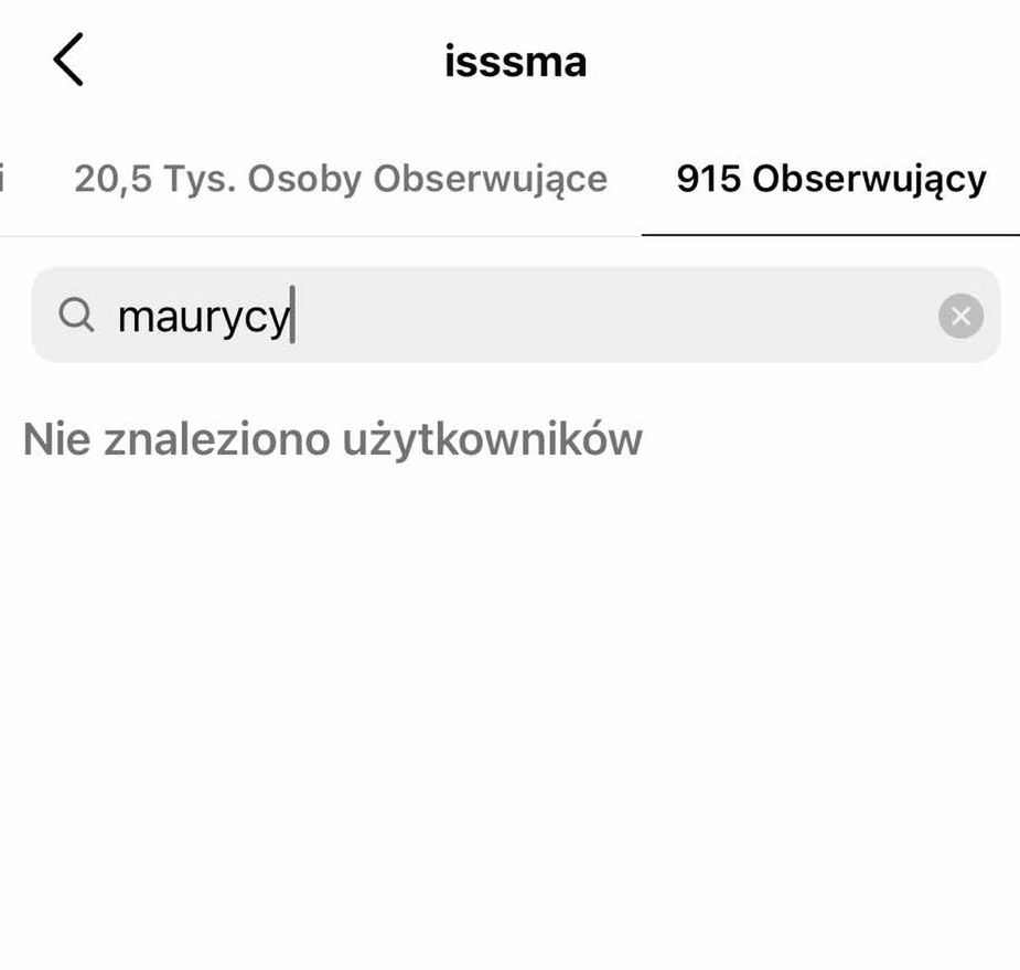 Maurycy Popiel i jego żona nie obserwują się na Instagramie 