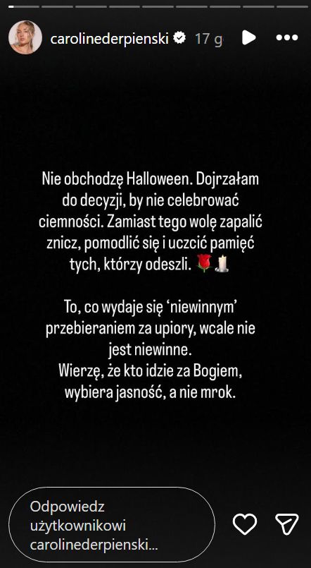 Caroline Derpieński o Halloween
