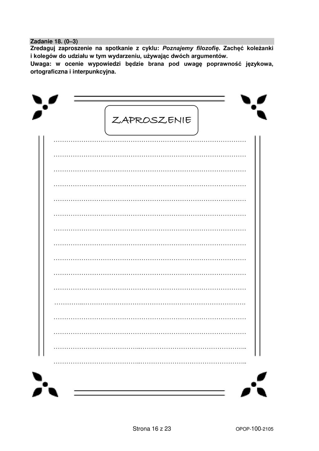 Egzamin ósmoklasisty 2021. Język Polski