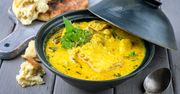 Żółte curry z rybą i fasolką szparagową
