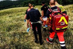 Jawor. Wypadek rowerzysty w Wąwozie Myśliborskim. Lądował helikopter