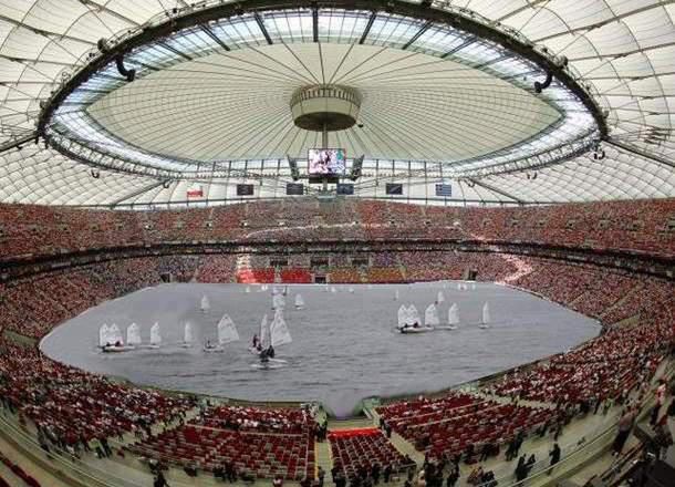 Zalany Stadion Narodowy bohaterem Facebooka. Najlepsze memy plus konkurs 2