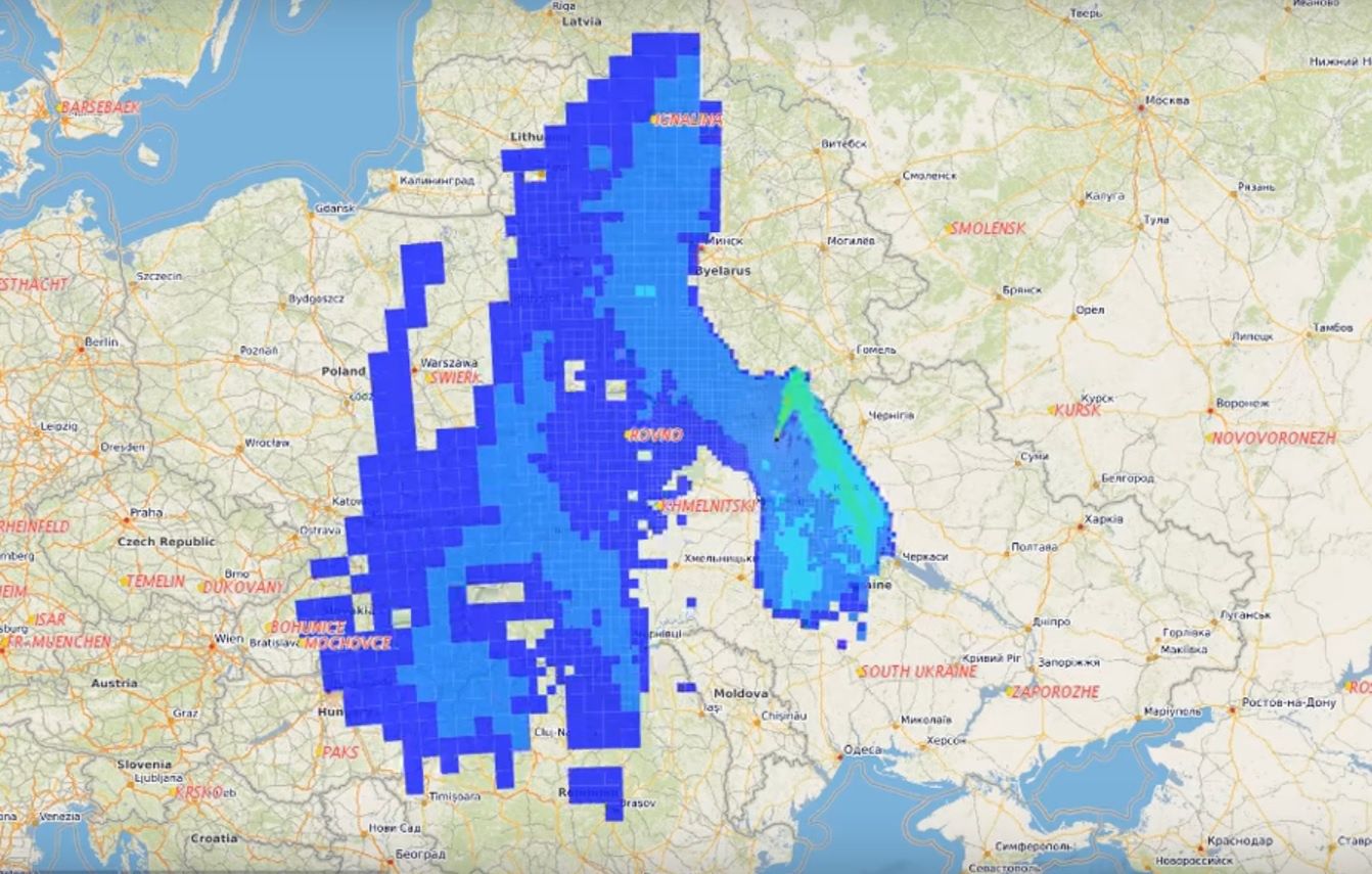 Radioaktywna chmura nad Polską po pożarze w Czarnobylu