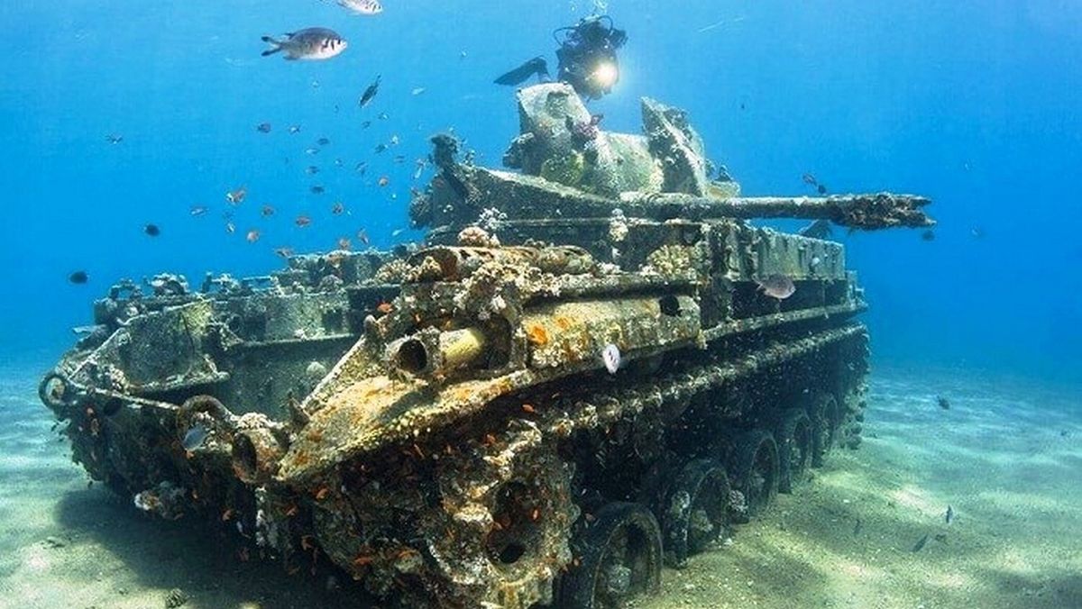 Zatopione czołgi są częścią nowego podwodnego muzeum