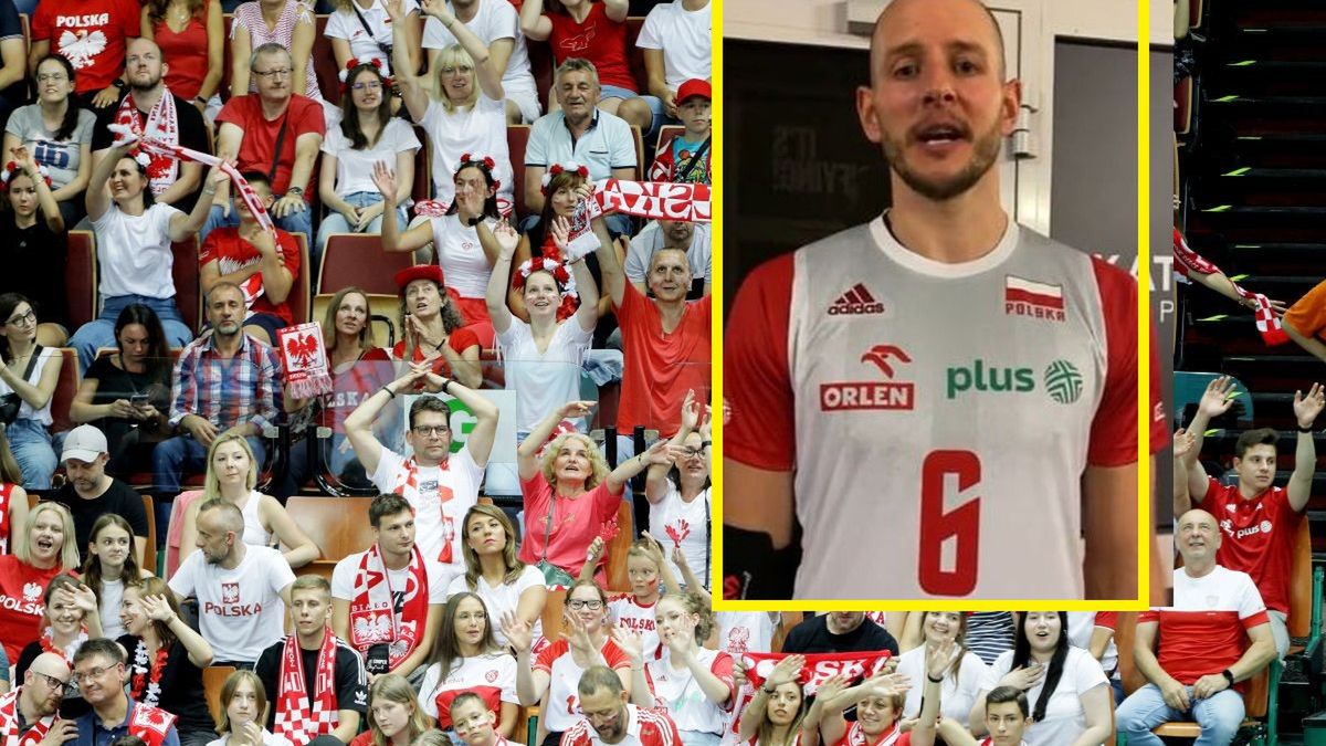 PAP / Tomasz Wiktor / Twitter/Polska Siatkowka / Na zdjęciu: kibice reprezentacji Polski podczas meczu z Argentyną, na małym zdjęciu: Bartosz Kurek