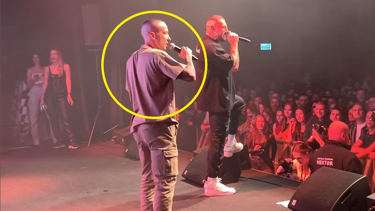 Jacek Góralski na koncercie rapera Kizo