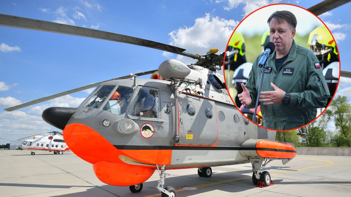 Śmigłowiec poszukiwawczo-ratowniczy Mi-14PŁ/R, należący do Brygady Lotnictwa Marynarki Wojennej RP