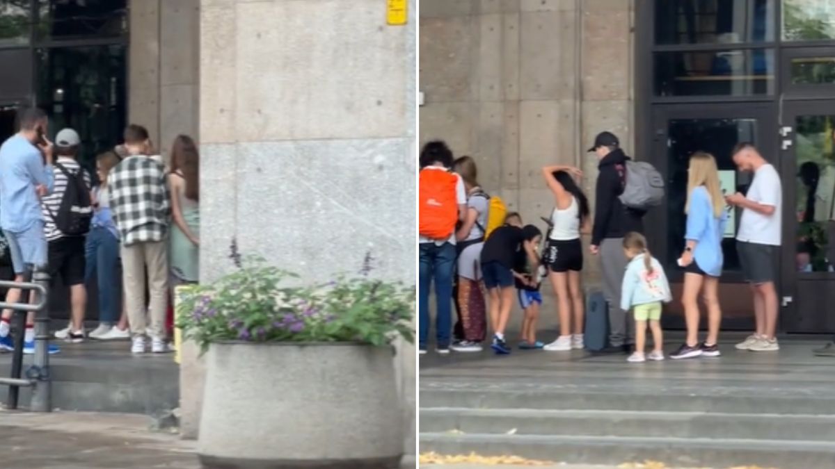 Ogromna kolejka przy warszawskim Manekinie