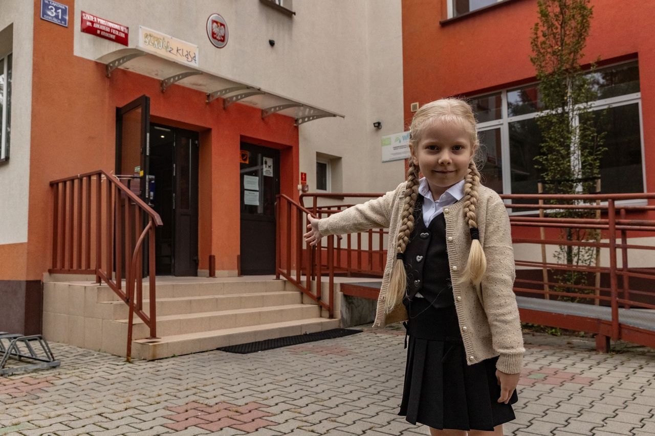 Kraków: Dziś pierwszy dzień szkoły. Tak rok szkolny rozpoczęli uczniowie podstawówki nr 114