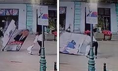 Baner kandydata PiS runął na chodnik. Jest reakcja posła