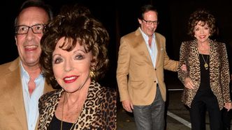 Drapieżna Joan Collins grasuje po ulicach Los Angeles z młodszym o 30 lat małżonkiem (ZDJĘCIA)