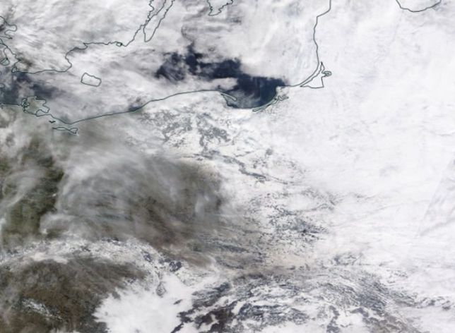 Pogoda. Zdjęcie Polski z 20 lutego (EOSDIS)