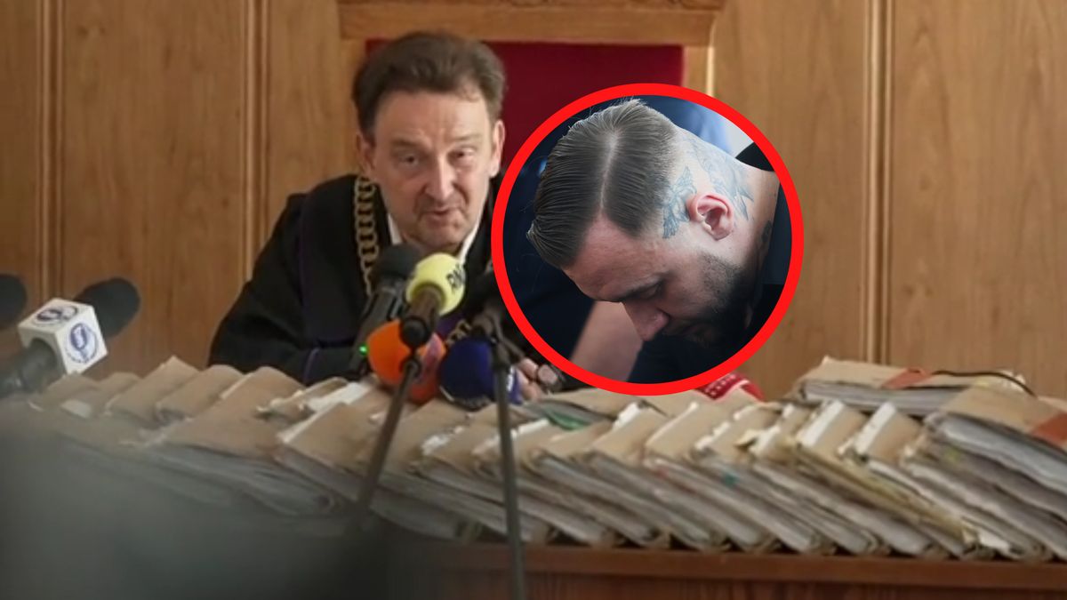 Łukasz Żak słuchał wyroku z pochyloną głową.