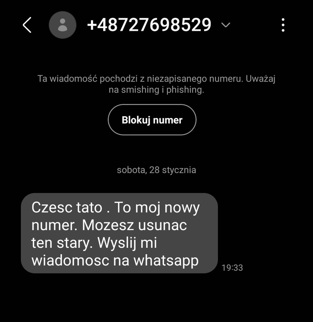 Fałszywy SMS