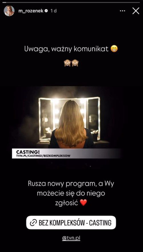 Małgorzata Rozenek promuje castingi do swojego nowego programu