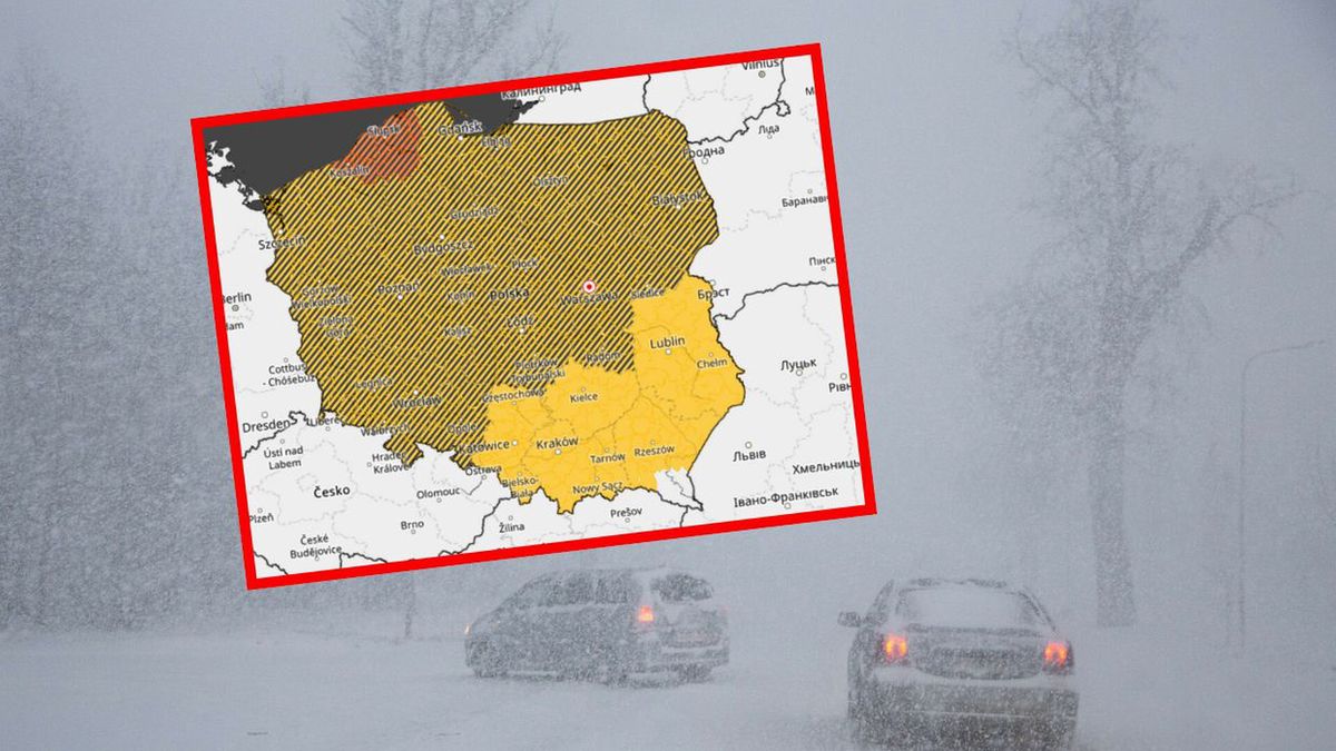 Silny wiatr i zamiecie śnieżne 