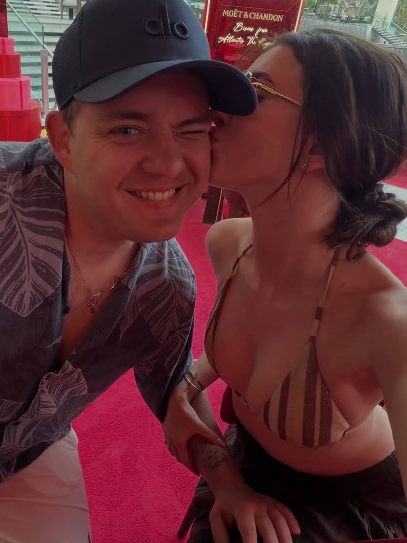 Roksana Węgiel z mężem